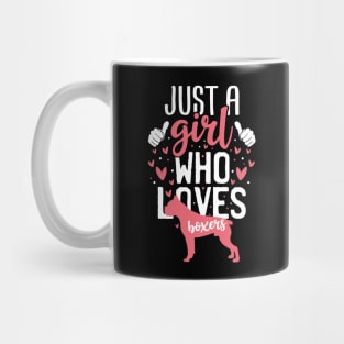 Just a Girl Who Loves Boxers Mug